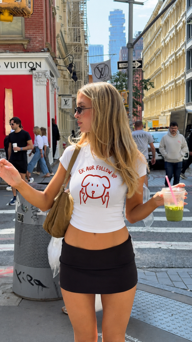 Ek Aur Follow Up It Girl Baby tee for Women