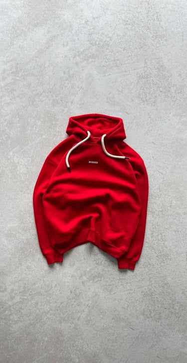 Red : Ye Burger Logo Heavyweight Baggy Hoodie For Men and Women