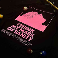 Mask Of Sanity (Pink Glow) Drop-Sleeved Tee   For Men and Women