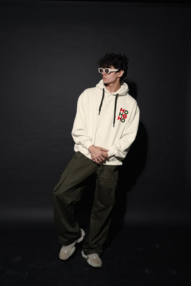 Ho Ho Ho : Heavyweight Baggy Unisex Hoodie