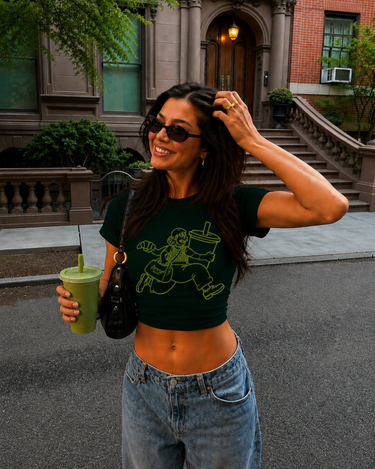 Morning Matcha Run Club It Girl Baby tee for Women