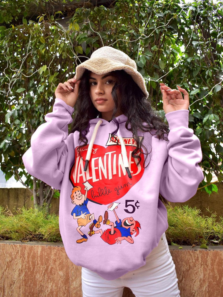 Valentines - Heavyweight Baggy Hoodie For Men and Women