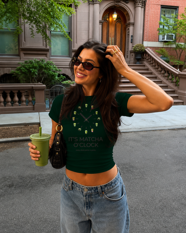 It's Matcha O' Clock It Girl Baby tee for Women