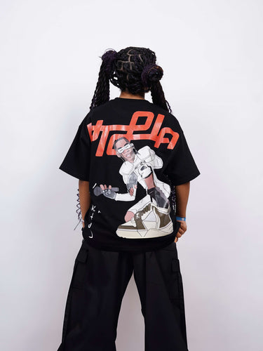 Travis Scott : Utopia Cartoon Art Drop Sleeved Tee For Men and Women