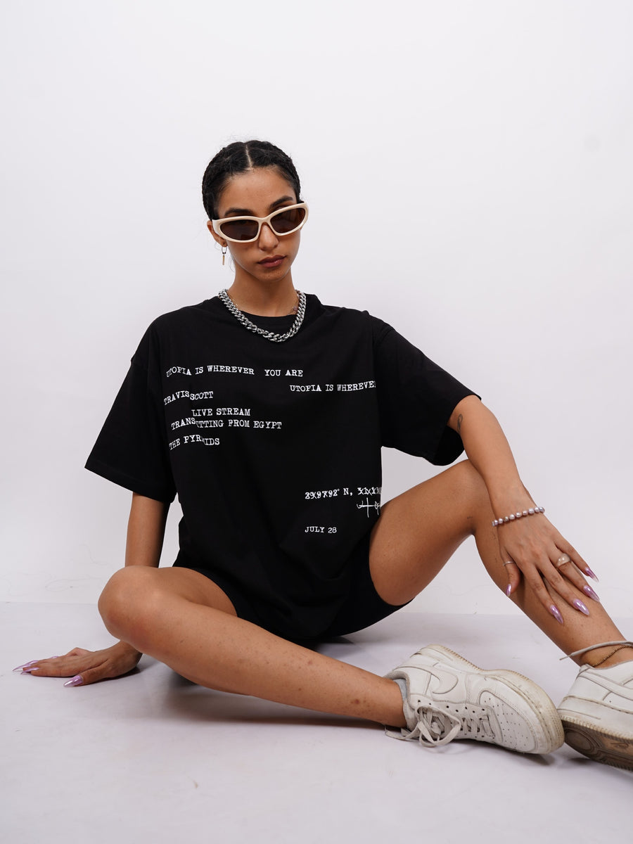 Travis Scott : The Pyramids Drop Sleeved  Tee For Men and Women