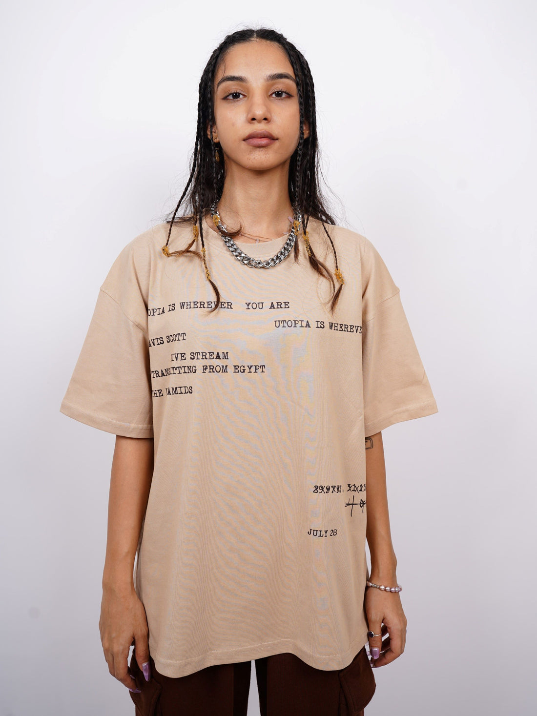 Travis Scott : The Pyramids Drop Sleeved  Tee For Men and Women