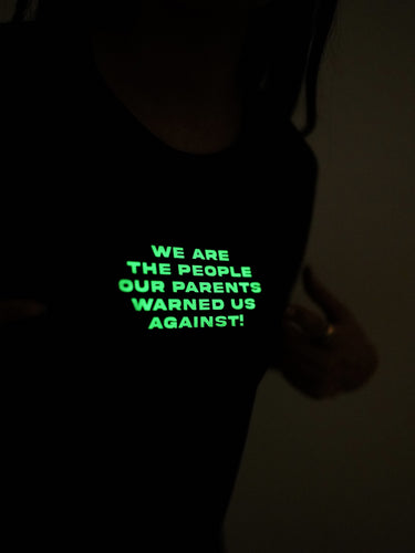 We Are The People : Green Glow Drop:Sleeved Tee For Men and Women