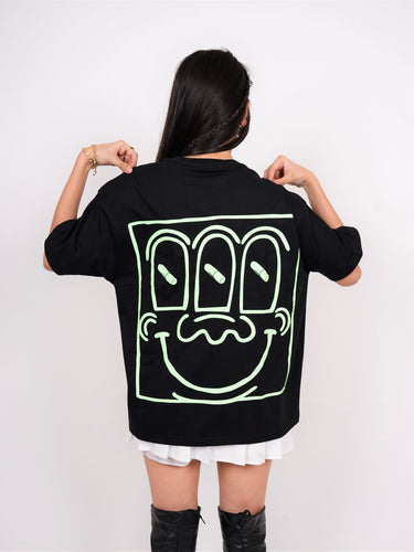 We Are The People : Green Glow Drop:Sleeved Tee For Men and Women