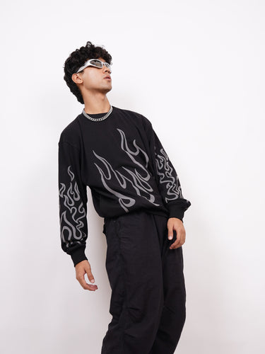 Bleach (Reflective) : Heavyweight Baggy Sweatshirt For Men And Women