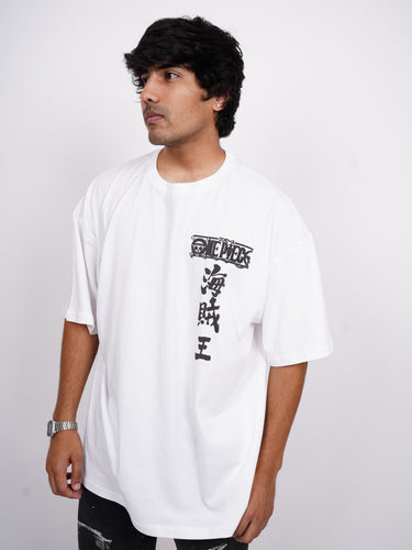 Monkey d. Luffy : White One Piece Drop Sleeved Tee For Men and Women