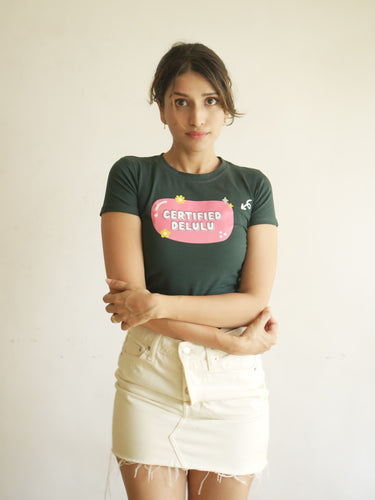 Certified Delulu - IT Girl Baby Tee For Women