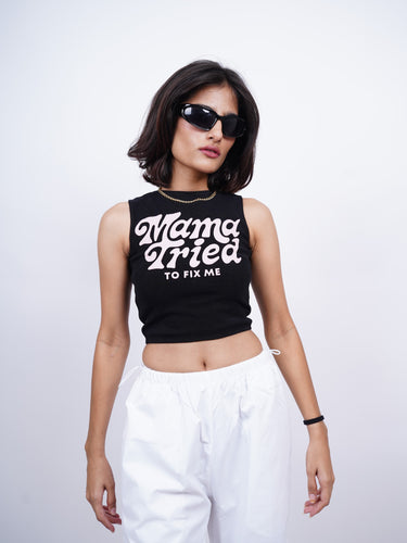 Mama tried to fix me : Burger Bae Sleeveless Rachel Tank For Women