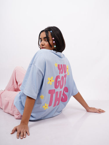 You Got This : Round Neck Drop:Sleeved Tee For Men and Women