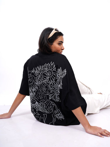 Van Gogh: Sunflowers in a Vase Drop Sleeved Tee For Men and Women