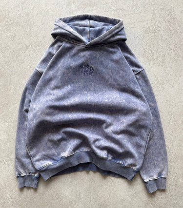 Denim Blue Acid Wash Hoodie