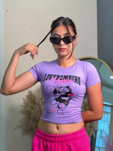 LoveBombing Victim It Girl Baby tee for Women