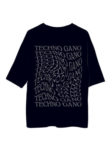 Techno Gang (Reflective) : Burger Bae Oversized Tee For Men and Women