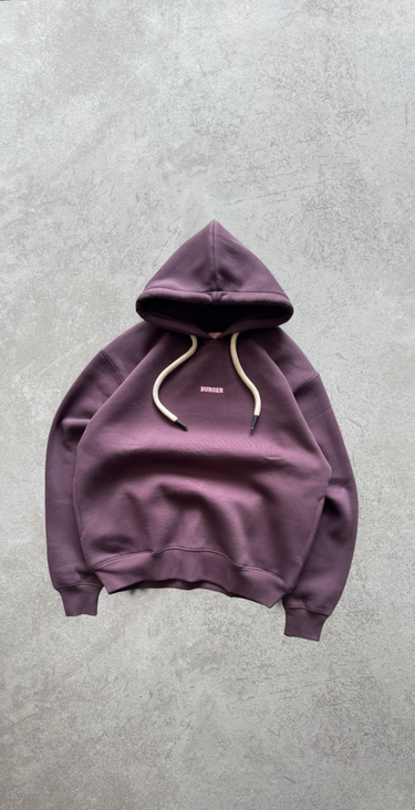 PLUM : Ye Burger Logo Heavyweight Baggy Hoodie For Men and Women