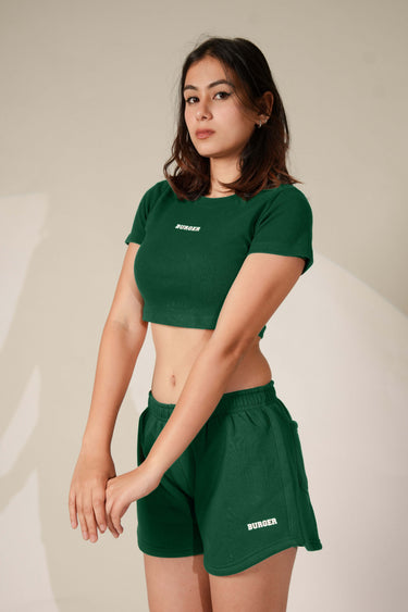 Kelly Sweat Shorts (Emerald Green) for women