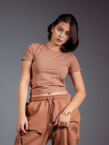 Mocha mousse : IT Girl Baby Tee For Women