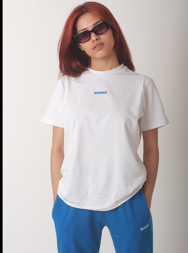 BOMBay Set (Tee+Irish Track) Co-ord set Burger Bae S White-CobaltBlue