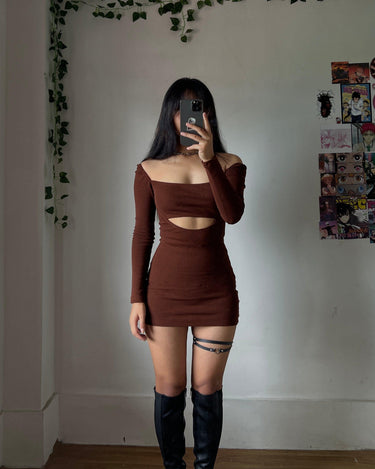 Brown Anna Dress dress Burger Bae XS Coffee Brown