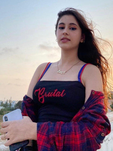 Brutal Cursive Camisole Camisole Burger Bae