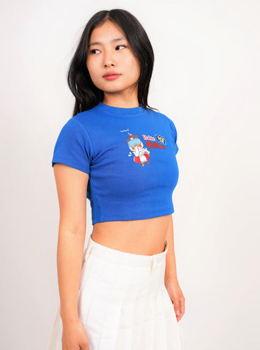 Buldak Ramen Ice - Burger Bae Round Neck Crop Baby Tee For Women - BurgerBae