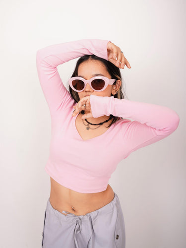 Burger Bae Full Sleeve Round Neck Top (Basic Y2K Top) - BurgerBae