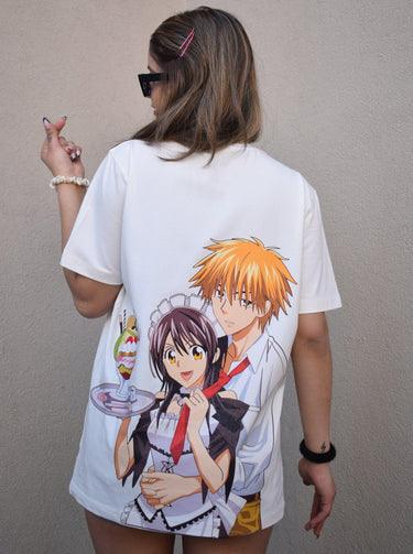 A Cup Of Love Please! Oversized Tee (T-shirt) Oversized T-shirt Burger Bae FreeSize White