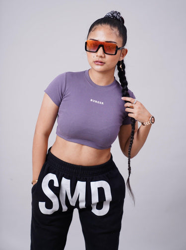 Burger logo Gigi Tee (T-shirt) Tops Burger Bae XS Plum