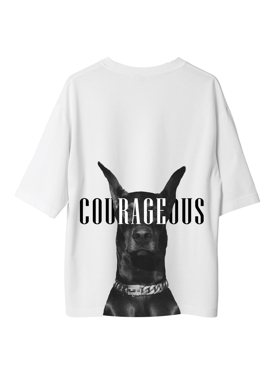 Courageous - Burger Bae Oversized  Tee For Men and Women
