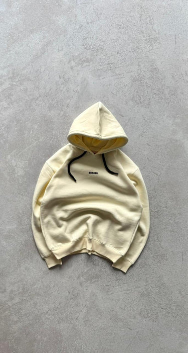 Off White : Ye Burger Logo Heavyweight Baggy Hoodie For Men and Women