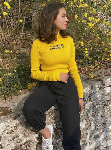 Existing Is Exhausting Turtleneck Turtle-Necks Burger Bae