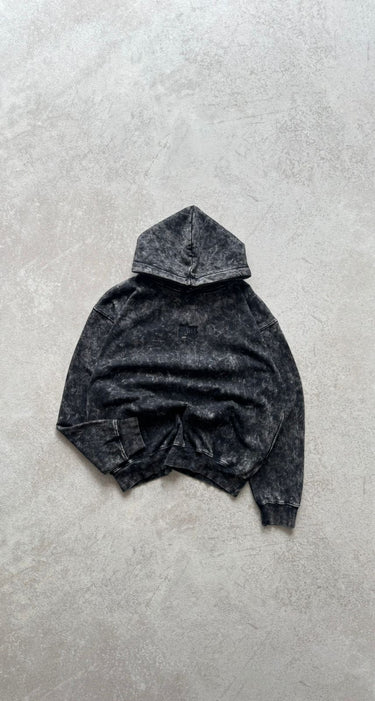 Faded Venta Black Acid wash Hoodie