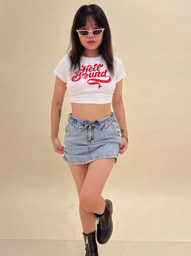 Hell Bound Baby Tee (T-shirt) Tops Burger Bae