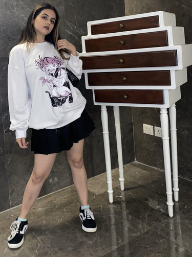 Himiko Toga – My Hero Academia Sweatshirt Sweatshirt Burger Bae S White
