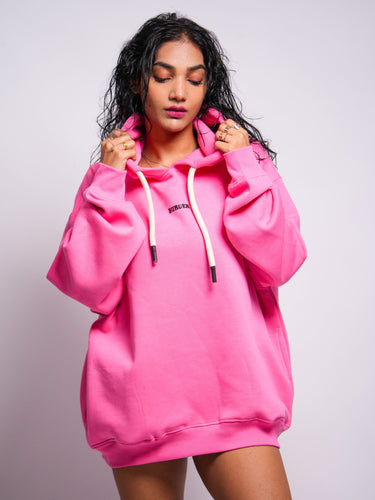 Bubblegum Pink : Ye Heavyweight Baggy Hoodie For Men and Women