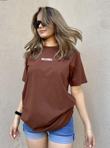 Insomnia Oversized Tee (T-shirt) Oversized T-shirt Burger Bae FreeSize Coffee Brown
