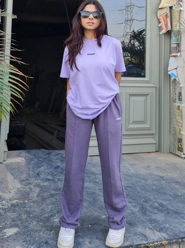 Julia Set Co-ord set Burger Bae XS Lavender-Plum