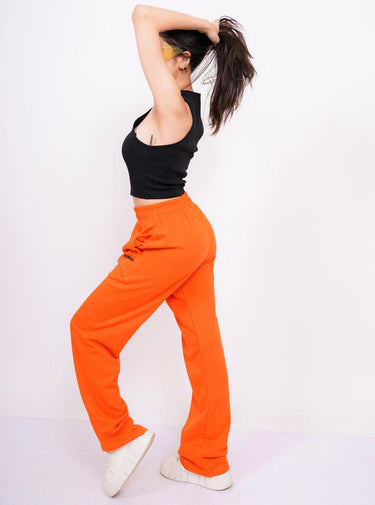 Kyoto Co ord Set (Black:Bright Orange) For Women