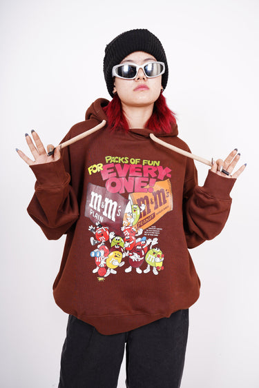 M&M Hoodie Hoodies Burger Bae S Coffee Brown