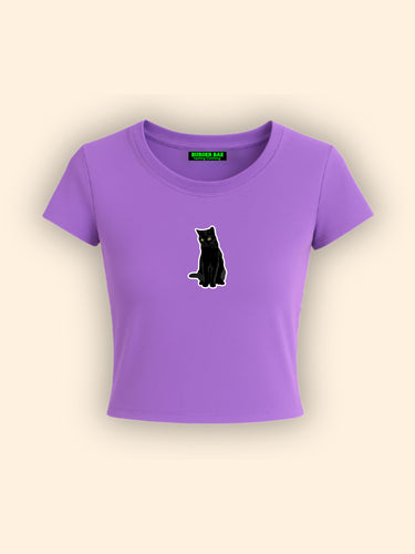 Midnight Meow It Girl Baby tee for Women