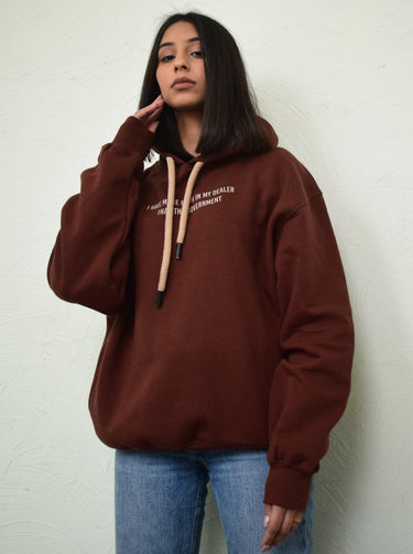 More Faith In My Dealer Hoodie Hoodies Burger Bae S Coffee Brown