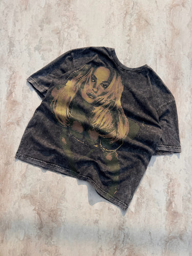 Playboy Club Acid Wash Drop Sleeved Tee for Men & Women