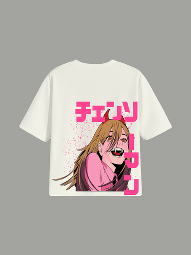 Power - Chainshawman Drop Sleeved Unisex Tee - BurgerBae