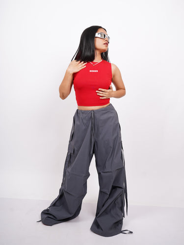 Minimal Burger Logo: Burger Bae Sleeveless Rachel Tank For Women