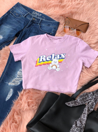 Relax Baby Tee (T-shirt) Tops Burger Bae XS Lilac