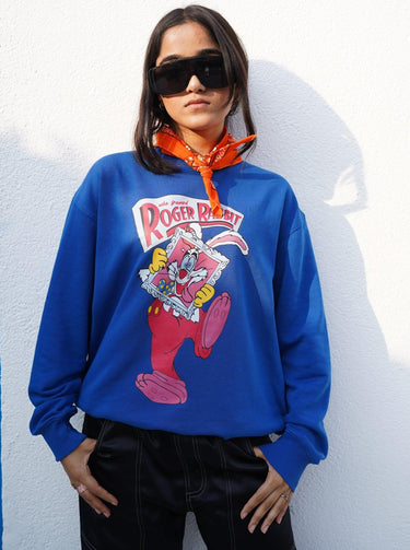 Roger Rabbit Baggy Sweatshirt Sweatshirt Burger Bae S Cobalt Blue