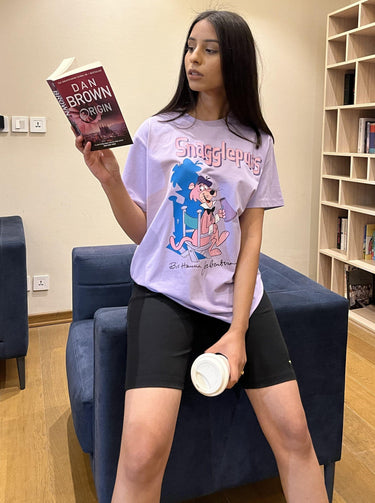 Snagglepuss Oversized Tee (T-shirt) Oversized T-shirt Burger Bae Free Size Lavander